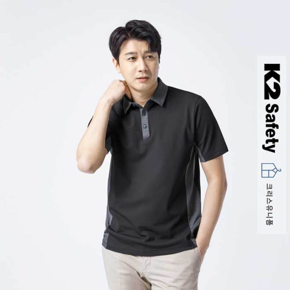 K2세이프티 봄 여름 춘하복 기능성 쿨링 스판 티셔츠 작업복 워크웨어 단체복 PM-S200