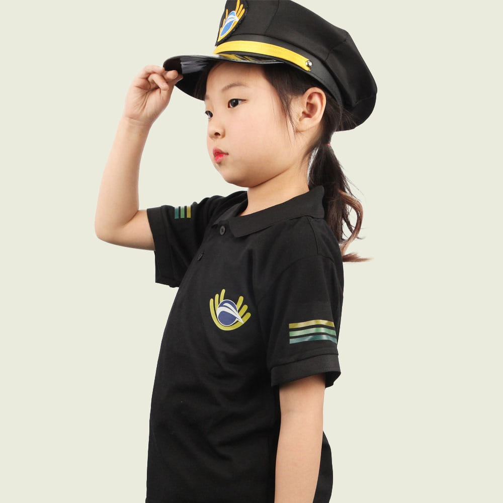 아동 기관사 카라 티셔츠 반팔 (구 버전) 유치원 어린이집 어린이 직업 체험복